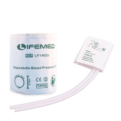 Buy Double Tubing Disposable NIBP Cuff Easy To Apply 13.8 - 21.5CM Pediatric BP Cuff online manufacture